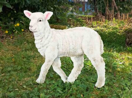 Gartendeko-Lamm 02, wetterfest, natürliche Größe