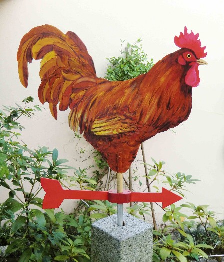Wetterhahn rooster rotbraun